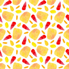 seamless pattern with abstract multicolored watercolor spots