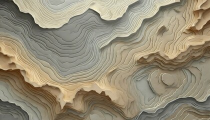 abstract paper cut topographic texture canyon map light relief texture background