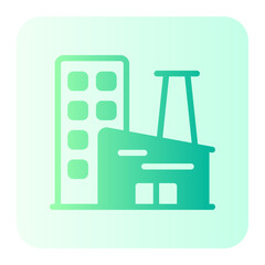 Factory plant gradient icon