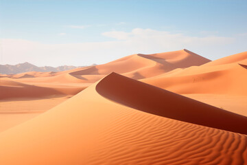 the empty quarter and outdoor sand dune in oman old desert rub al khali - obrazy, fototapety, plakaty