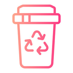 Obraz premium recycle bin gradient icon