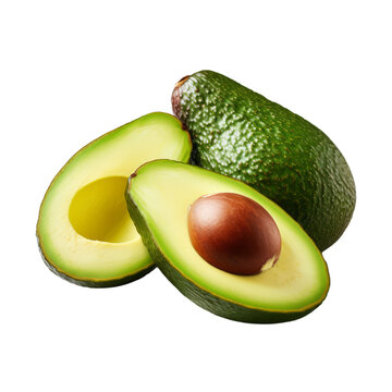 3D Avocado Isolated On Transparent Background