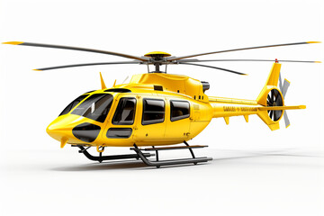 helicopter isolated on the white background. 3d illustration