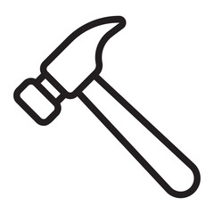 hammer line icon