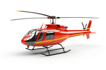 helicopter isolated on the white background. 3d illustration