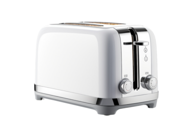 Silver Bread Toaster Electronic Appliances on a White or Clear Surface PNG Transparent Background