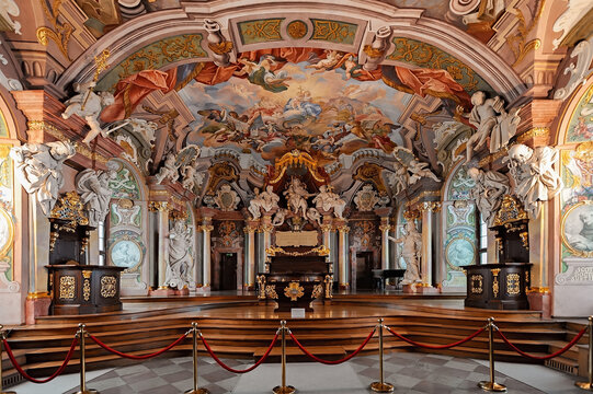Aula Leopoldina hall in the main building of the University of Wroclaw in Poland