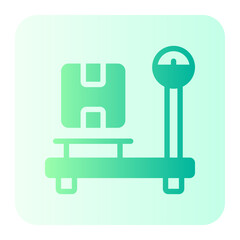 luggage scale gradient icon