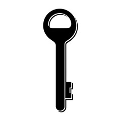 Car key Silhouette isolated on white background. Car Key Icon Symbol Sign Vector.