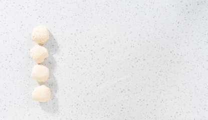 Homemade naan dippers