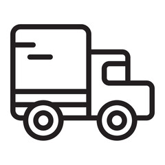 delivery truck line icon