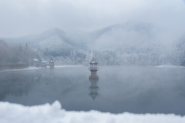 Winter snow scene in Lushan/Mountain Lu National Park Scenic Area, Jiujiang, Jiangxi, China