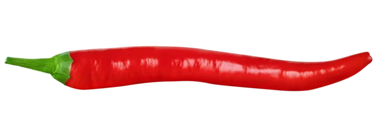 Poster Im Rahmen Spicy Chili pepper isolated on white or transparent background. Hot red chilli pepper. © Olesia