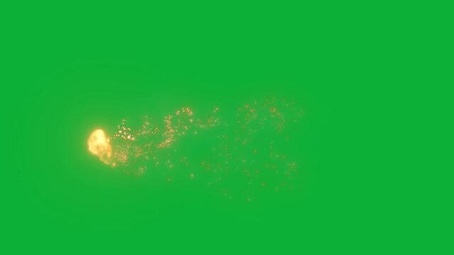 sparkle dust fly in slow motion on greenscreen background