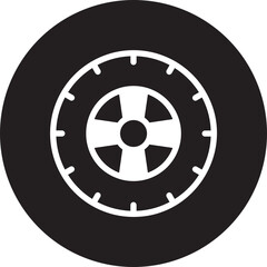 Fototapeta premium tyre glyph icon
