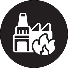 incineration glyph icon