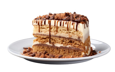 Coffee Cake Delight On Isolated Background