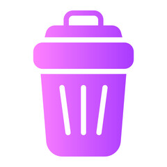 waste bin gradient icon