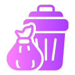 Obraz premium disposal gradient icon