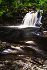 Falls of Falloch, Waterfall on River Falloch, Crianlarich, Stirling, West Highland, Scotland, UK