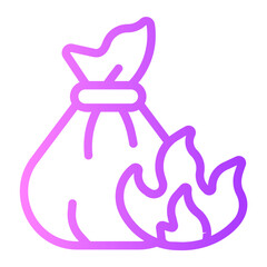 Obraz premium incineration gradient icon