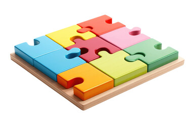 Puzzle Learning On Isolated Background