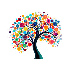 colorful circles tree