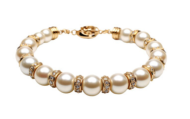 Obraz premium Hand Bengal Latest Design with White Pearl on a White or Clear Surface PNG Transparent Background