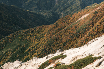 秋の山岳風景