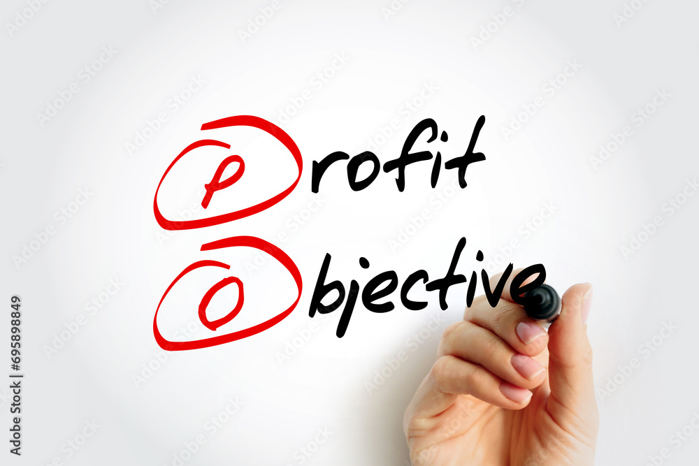 Poster po profit objective - present value of book profits per unit of limiting constraint, acronym text co