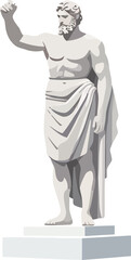 Greek statue isolated vector style illustration