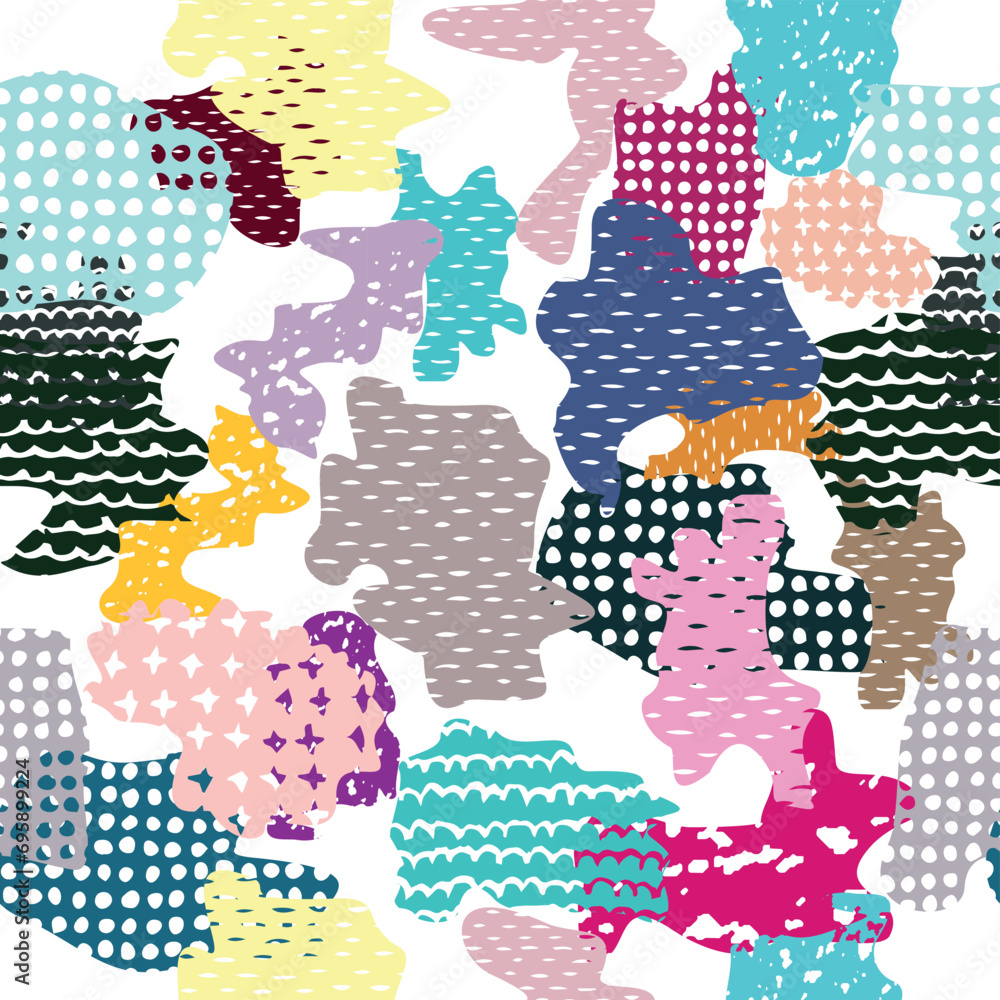 Poster fabric colorful seamless pattern background vector