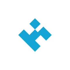Foto op Plexiglas letter hk simple geometric doiamond logo vector © ismanto
