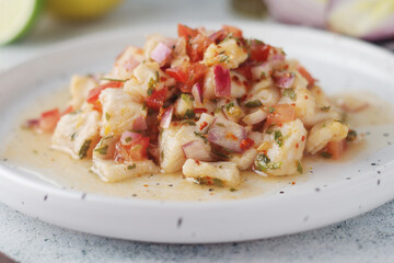 Ceviche, a fish dish of the cuisine of Peru