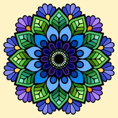 flower pattern illustration colorful 3d