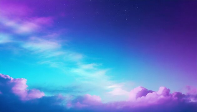 gradient cyan and purple mystical galaxy cloudscape horizon hd phone wallpaper ai generated