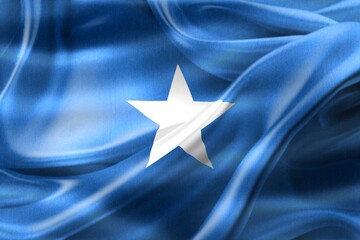 3D-Illustration of a Somalia flag - realistic waving fabric flag