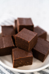Homemade plain fudge