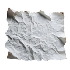 crumpled ripped sheet of paper