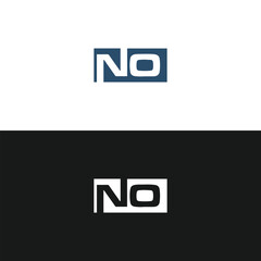 NO logo. N O design. White NO letter. NO, N O letter logo design. Initial N O letter linked circle uppercase monogram logo NO letter logo vector design.