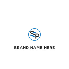 SSP logo. S S P design. White SSP letter. SSP, S S P letter logo design. Initial S S P letter linked circle uppercase monogram logo SSP letter logo vector design.