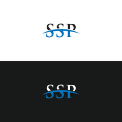 SSP logo. S S P design. White SSP letter. SSP, S S P letter logo design. Initial S S P letter linked circle uppercase monogram logo SSP letter logo vector design.