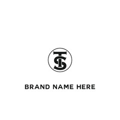 TS logo. T S design. White TS letter. TS, T S letter logo design. Initial T S letter linked circle uppercase monogram logo TS letter logo vector design.