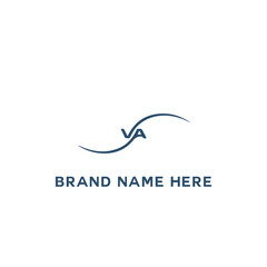 Fototapeta premium VA logo. V A design. White VA letter. VA, V A letter logo design. Initial V A letter linked circle uppercase monogram logo VA letter logo vector design.