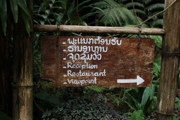 Wooden Sign, way sign, pointing sign