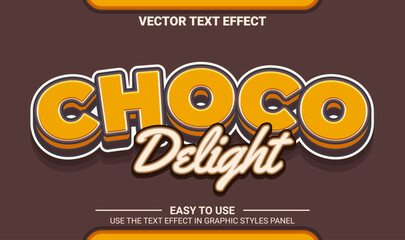 3d choco delight editable text effect