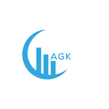AGK letter logo design on black background. AGK creative initials letter logo concept. AGK letter design.
