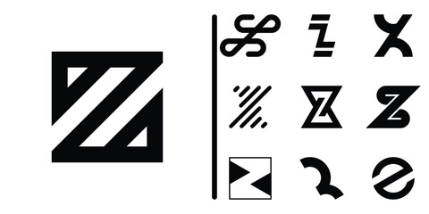Letter Z logo collection. Premium Vector - obrazy, fototapety, plakaty