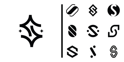 Letter S logo collection. Premium Vector