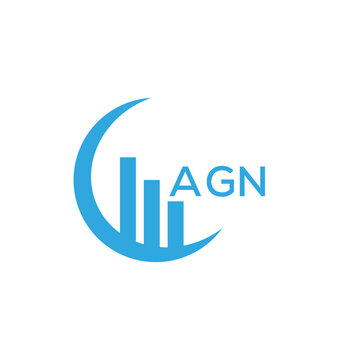 AGN letter logo design on black background. AGN creative initials letter logo concept. AGN letter design.
